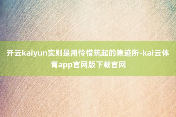 开云kaiyun实则是用怜惜筑起的隐迹所-kai云体育app官网版下载官网